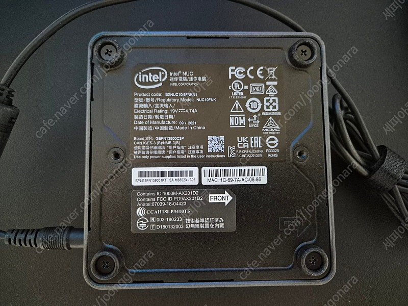 인텔 누크 미니PC NUC10FNK (10세대 i5)--2