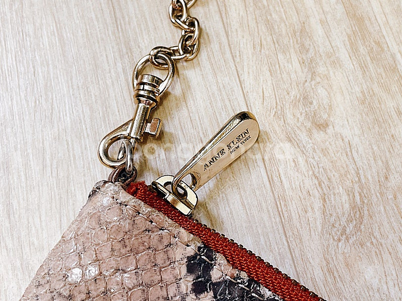 Anne Klein 앤클라인 파이톤 뱀피 클러치 체인--6
