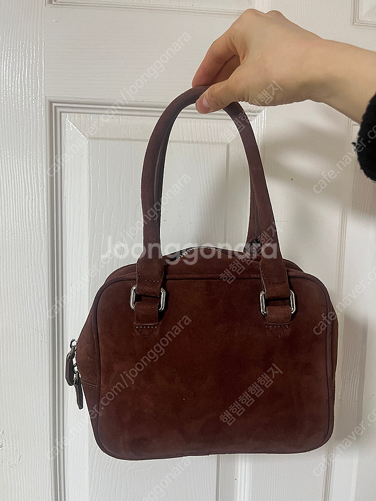 포유온 스웨이드가방 merlin tote brick--1