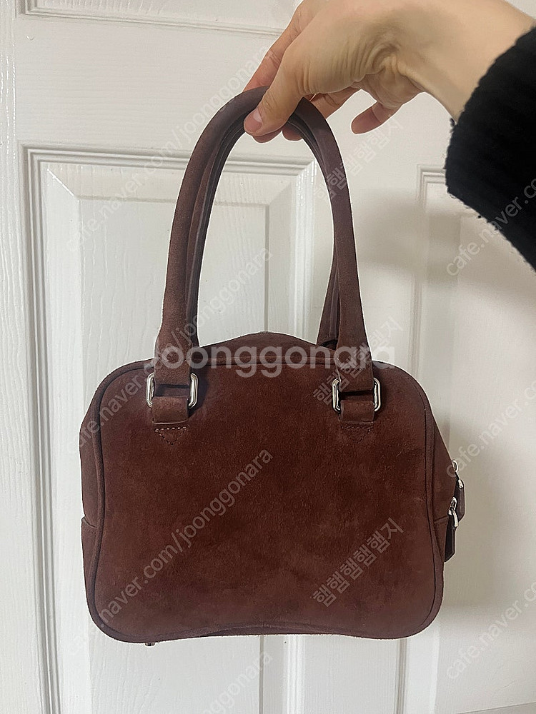 포유온 스웨이드가방 merlin tote brick--3