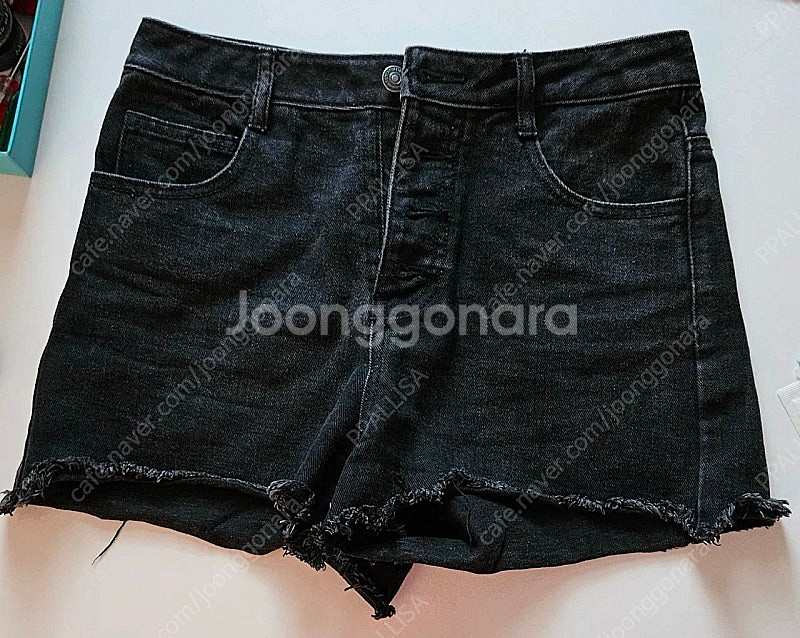 미쏘 넌스판 스트레이트핏 데님, 데님 숏팬츠--2