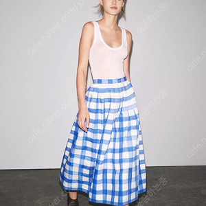 zara 자라 ZW 컬렉션 체크 미디 스커트 새상품