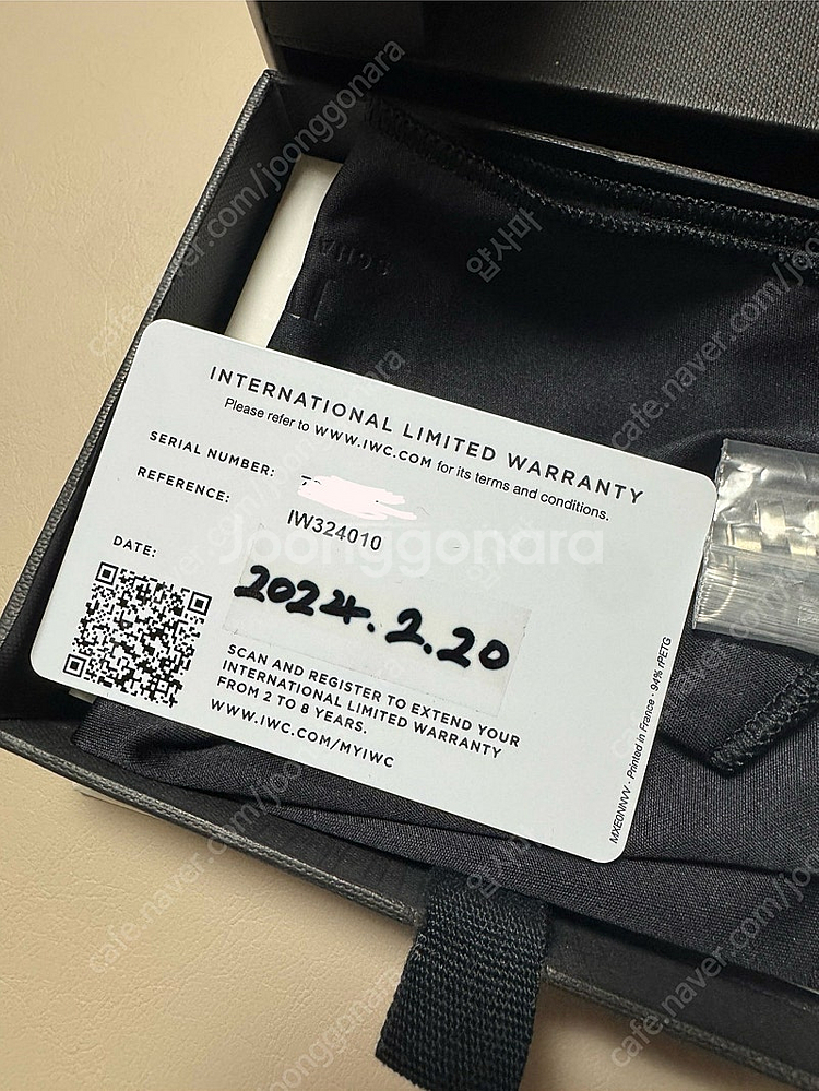 IWC 파일럿 36 검판 판매합니다.--6