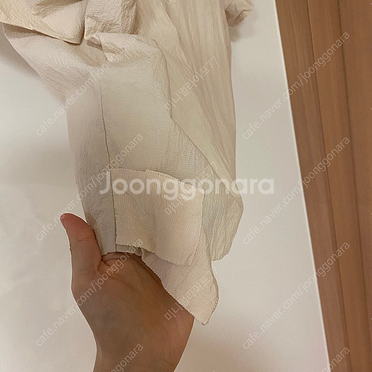 아이잗바바 바스락 시어서커 벌룬 퍼프 지지미 셔츠블라우...--8