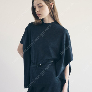 한섬 더캐시미어[셋업]실크벨티드 케이블 니트탑&스커트 택포72