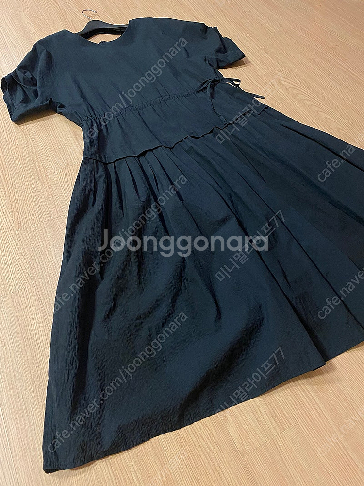 시어서커 지지미 셔링 퍼프 리본 반팔 바스락 원피스 국...--0
