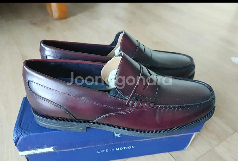 락포트 남성로퍼 남성구두 와인색 8.5W(운동화 기준 ...--1