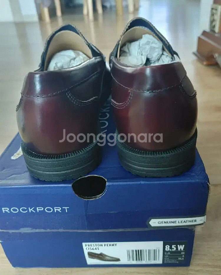 락포트 남성로퍼 남성구두 와인색 8.5W(운동화 기준 ...--4