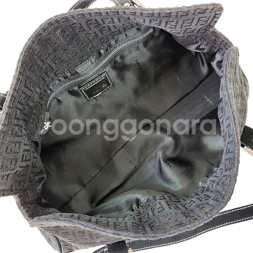 정품 펜디 FF 주카 패브릭 토트/숄더백--9