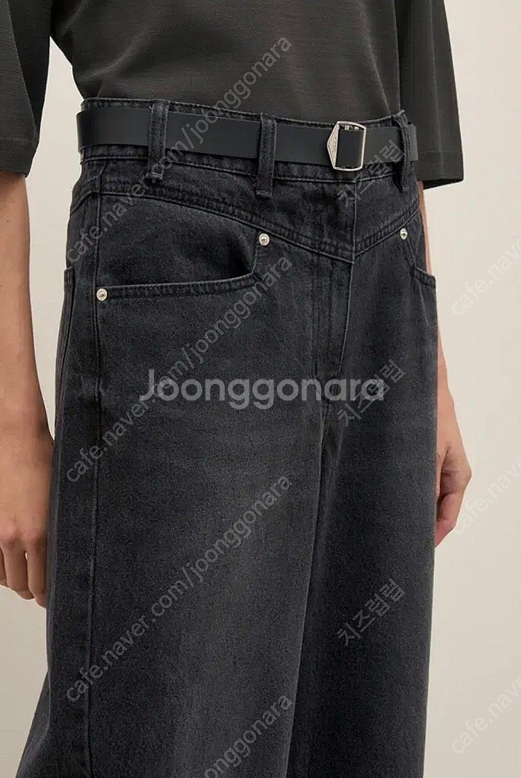 시스템 벨티드 와이드 데님 팬츠 (한섬 SJSJ 마인 ...--3