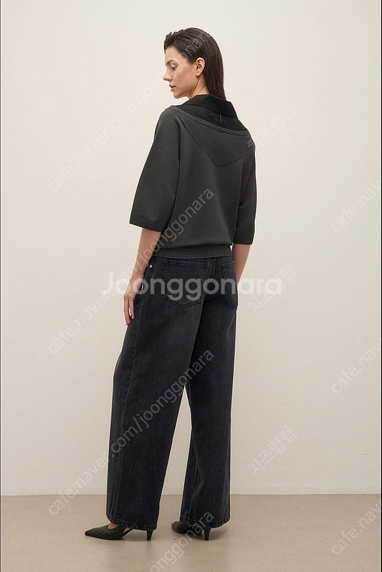 시스템 벨티드 와이드 데님 팬츠 (한섬 SJSJ 마인 ...--5