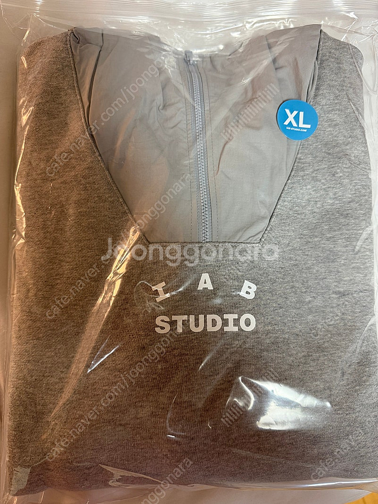 아이앱스튜디오_우븐 후디 그레이화이트"XL 판매합니다--0
