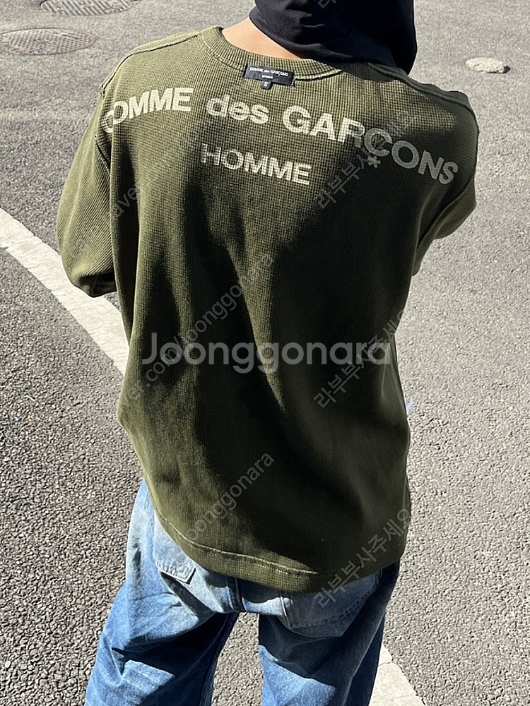 L ] 07fw 꼼데가르송 옴므 인사이드 아웃 와플 니--3