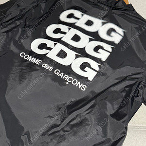 꼼데가르송 CDG 로고 코치 자켓 블랙 L 사이즈