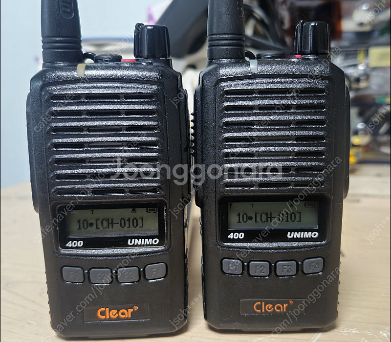 국산 유니모 업무용 무전기 pz-400clear 2대 ...--1