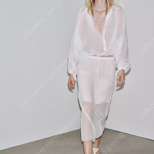 zara 자라 ZW COLLECTION 세미 시스루 미디 스커트 새상품