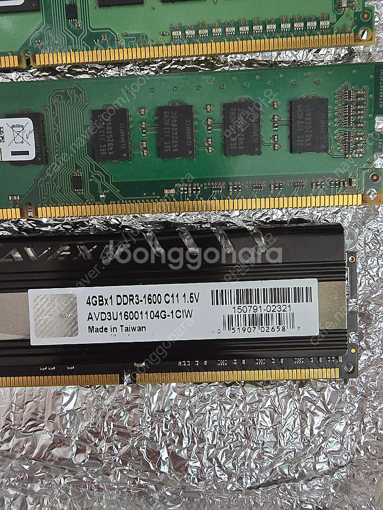 컴퓨터용 ddr3 4g ram 4개 일괄판매--2