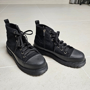 FeetJoy 블랙 캔버스 부츠/워커 260사이즈