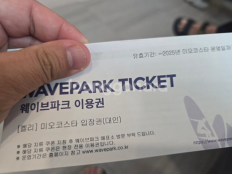 웨이브파크 미오코스타 이용권 4장--0