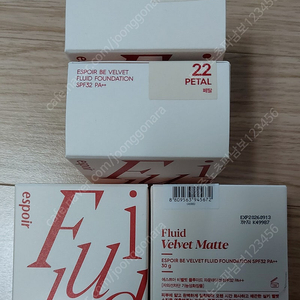 에스쁘아 비벨벳 플루이드 파운데이션 SPF32 PA++ 30g 새상품