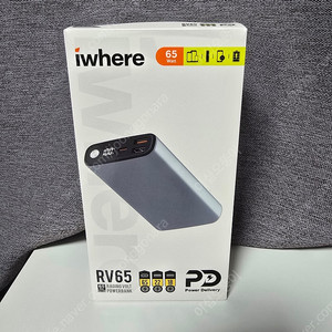 iWhere 65W 고속충전 대용량 기내반입 노트북 보조배터리 15000mAh RV65