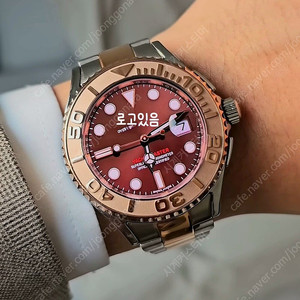 갤럭시워치4 클래식 42mm R사 요트마스터 로즈골드콤비 커스텀 제품 팝니다