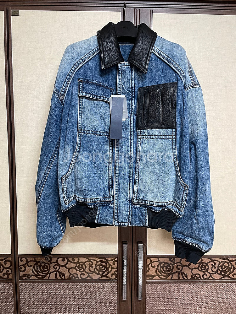 [44] 준지 워크웨어 블루 데님 MA-1 점퍼 블루--0