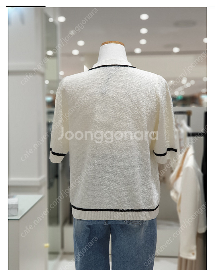 온앤온 니트 가디건 아이보리화이트 색상 3회착 *^^*--6