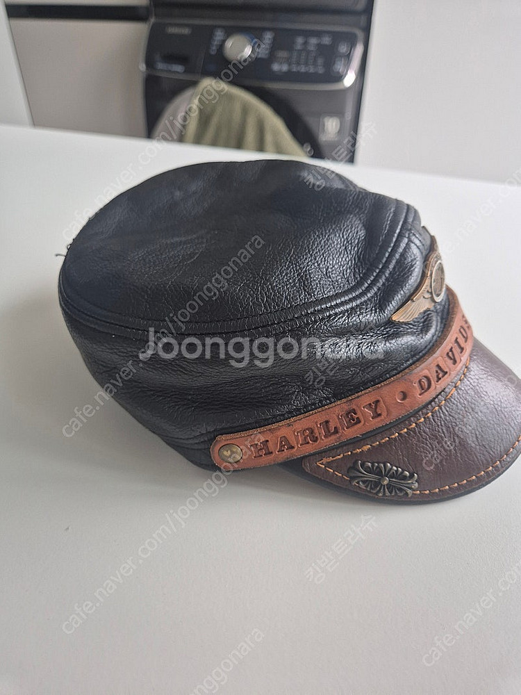 할리데이비슨 가죽모자--1
