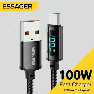 Essager 100w 고속 충전 led 케이블
