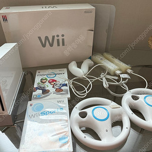 닌텐도 wii 풀세트 + 마리오카트 + 스포츠