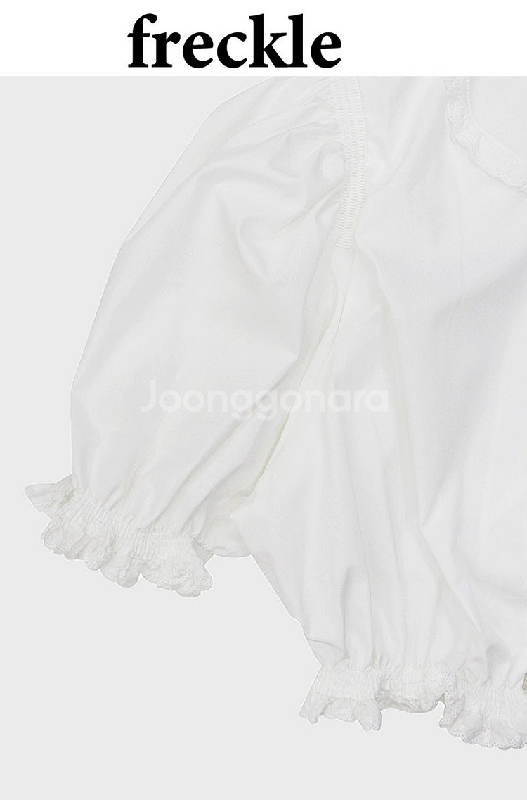 파격할인!! 프레클 lace crop puff blou...--9