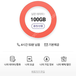 SKT 데이터 2기가 팝니다