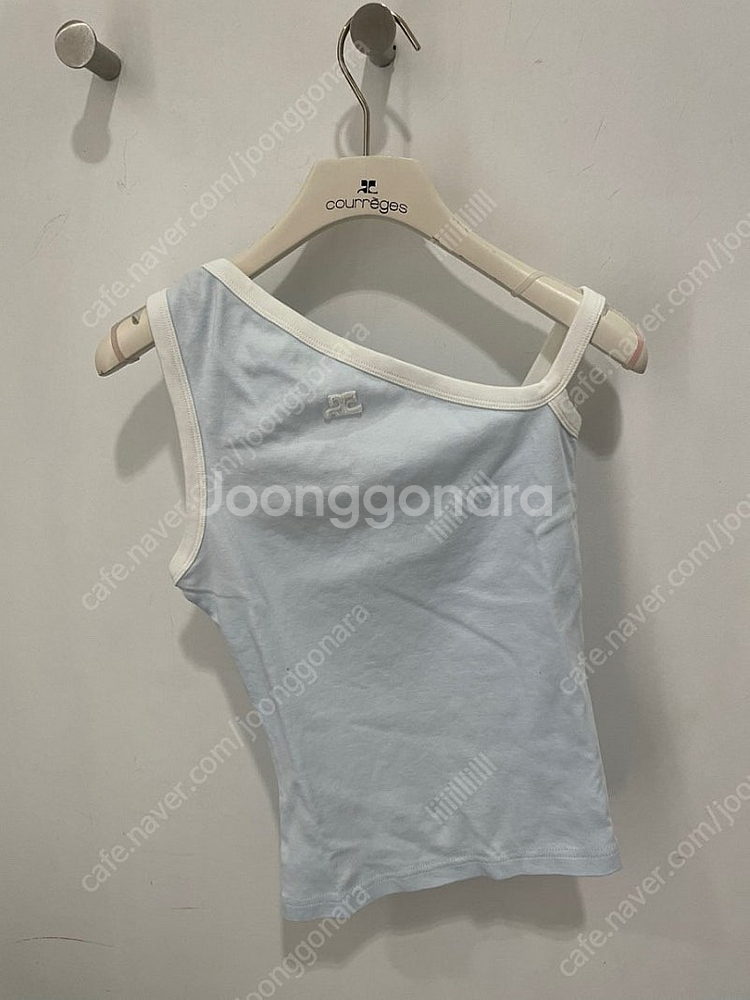 Courreges 꾸레쥬 원숄더 탑 아이스블루 M 새상...--4