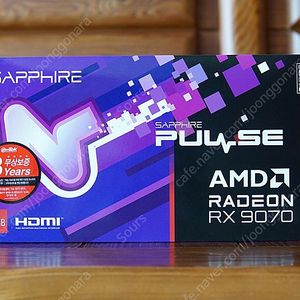 SAPPHIRE 라데온 RX 9070 PULSE D6 16GB