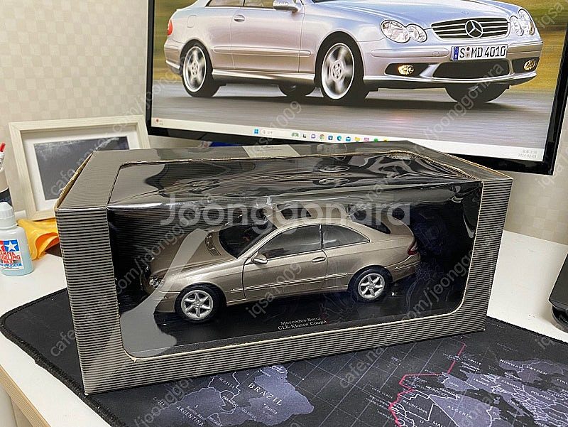 1/18 교쇼 메르세데스 벤츠 CLK 쿠페 샴페인골드 ...--1