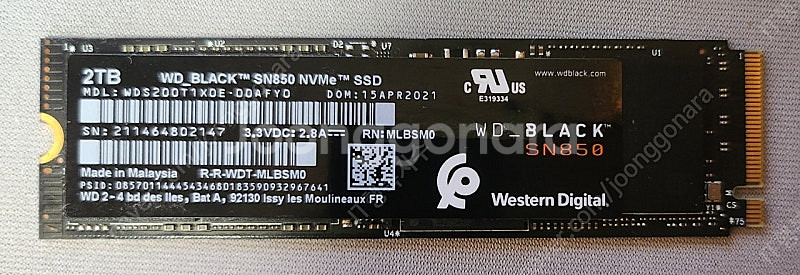 [택포]WD BLACK SN850 M.2 NVMe 2T...--0