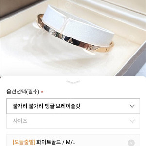 가격조정 불가리 뱅글 팔찌 사이즈 m/l (24년 11월 구매 판교 현대 구매