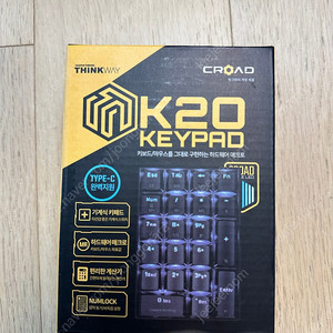 씽크웨이 CROAD K20 매크로 숫자 키패드 블랙 (미개봉새상품)