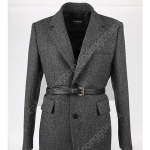마이아이코 아브라함문 ABRAHAM MOON TWEED JACKET 36size - GRAY