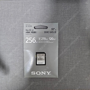 (미개봉) 소니정품 256GB 메모리 SF-E256 / 4K메모리