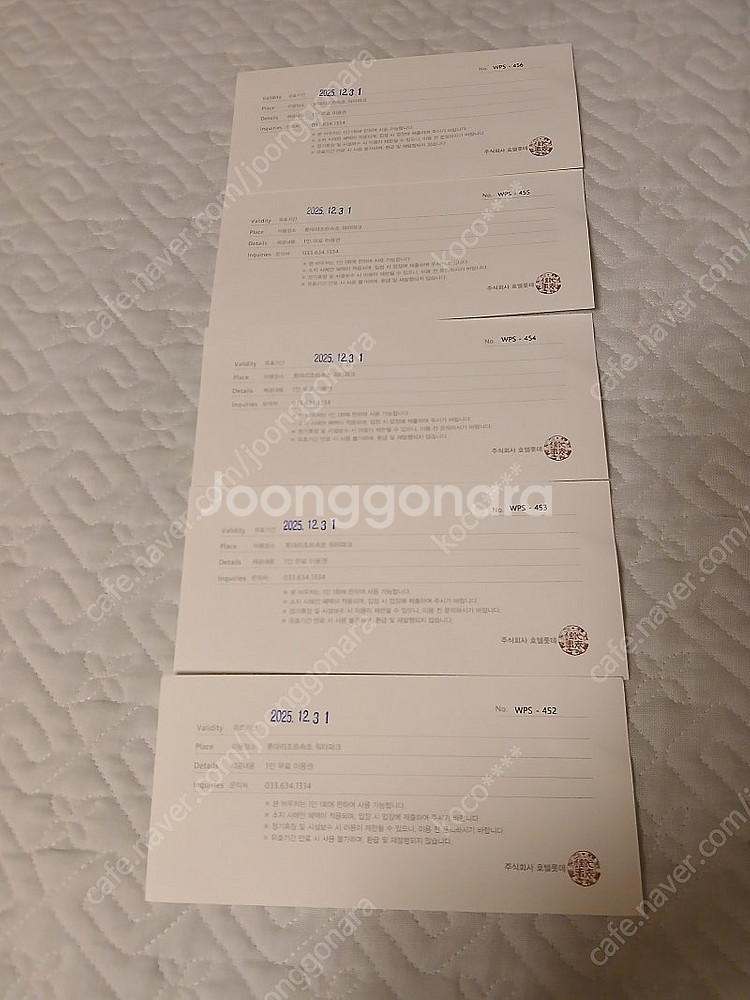 롯데 리조트 속초 워터파크 무료이용권--1