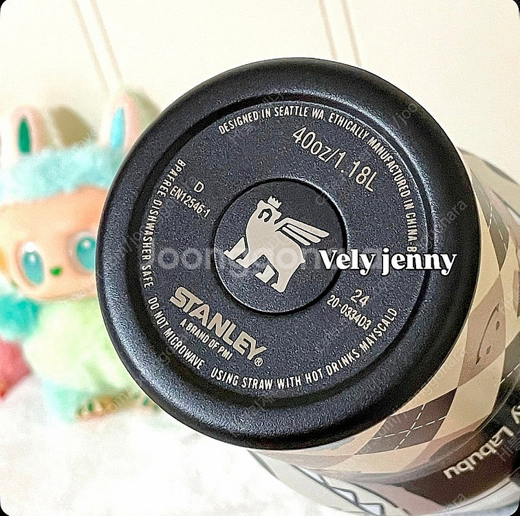 새상품)스탠리st. 라부부 블랙 텀블러+라부부 키링--7