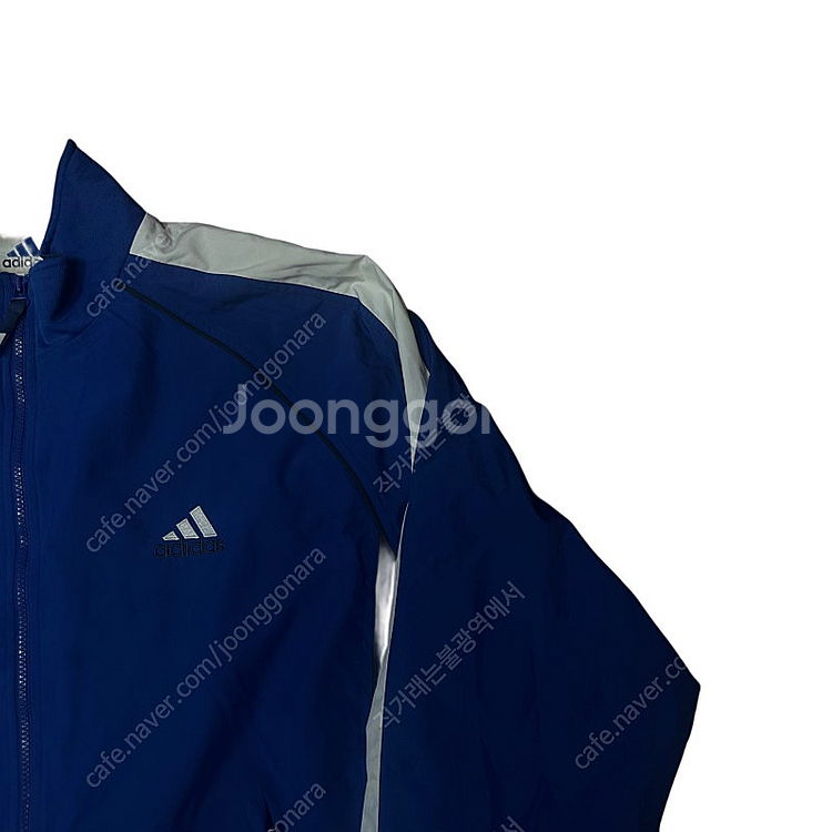 아디다스 올드스쿨 화이트 사이드라인 블루바람막이 XL--1