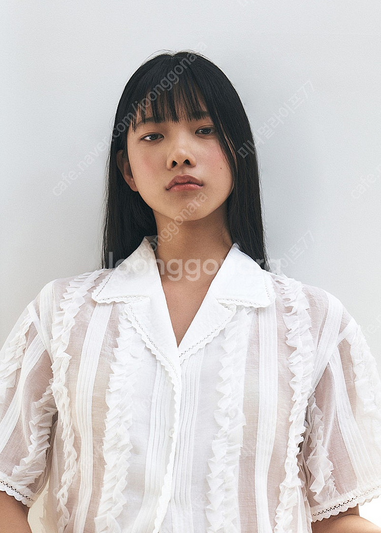 그로브 24년 제니아 레이스 오버핏 반팔 셔츠 여행룩 ...--0