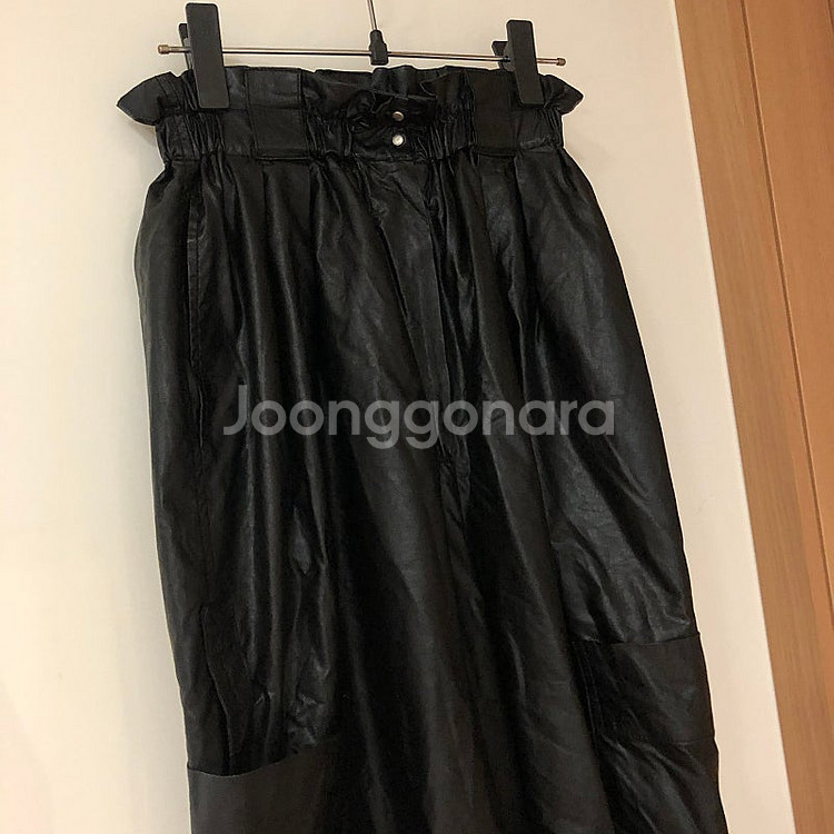 더일마 에코레더 페이크레더 비건 가죽 와이드 팬츠 바지...--9