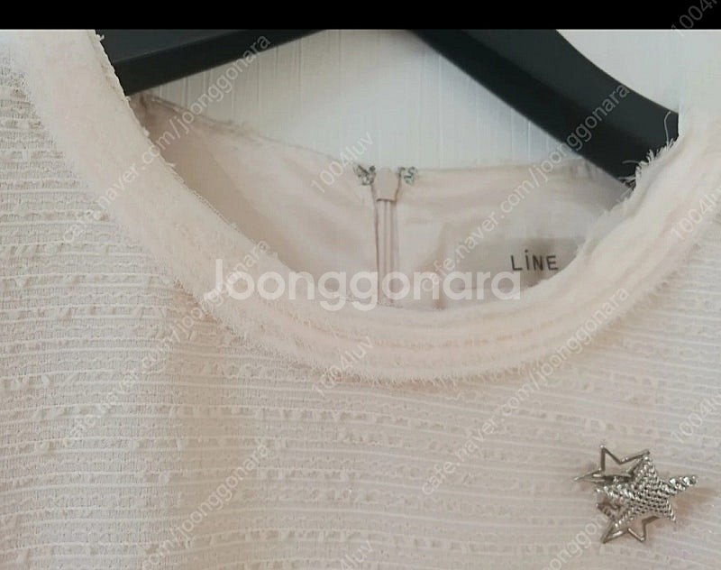 라인 새상품 반팔 트위드 원피스--1