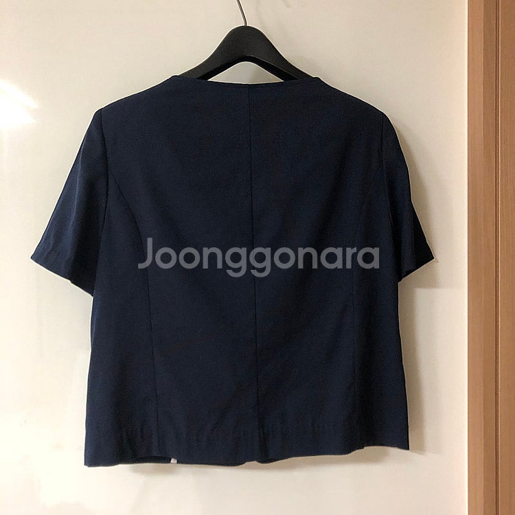 브이넥 노카라 반팔 자켓 출근룩 결혼식 하객룩 올드머니...--4