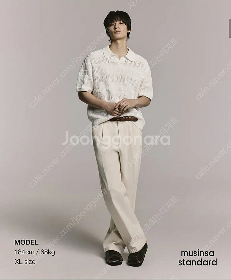 무신사 스탠다드 멀티 크로셰 슬릿 넥 니티드 폴로 셔츠--8