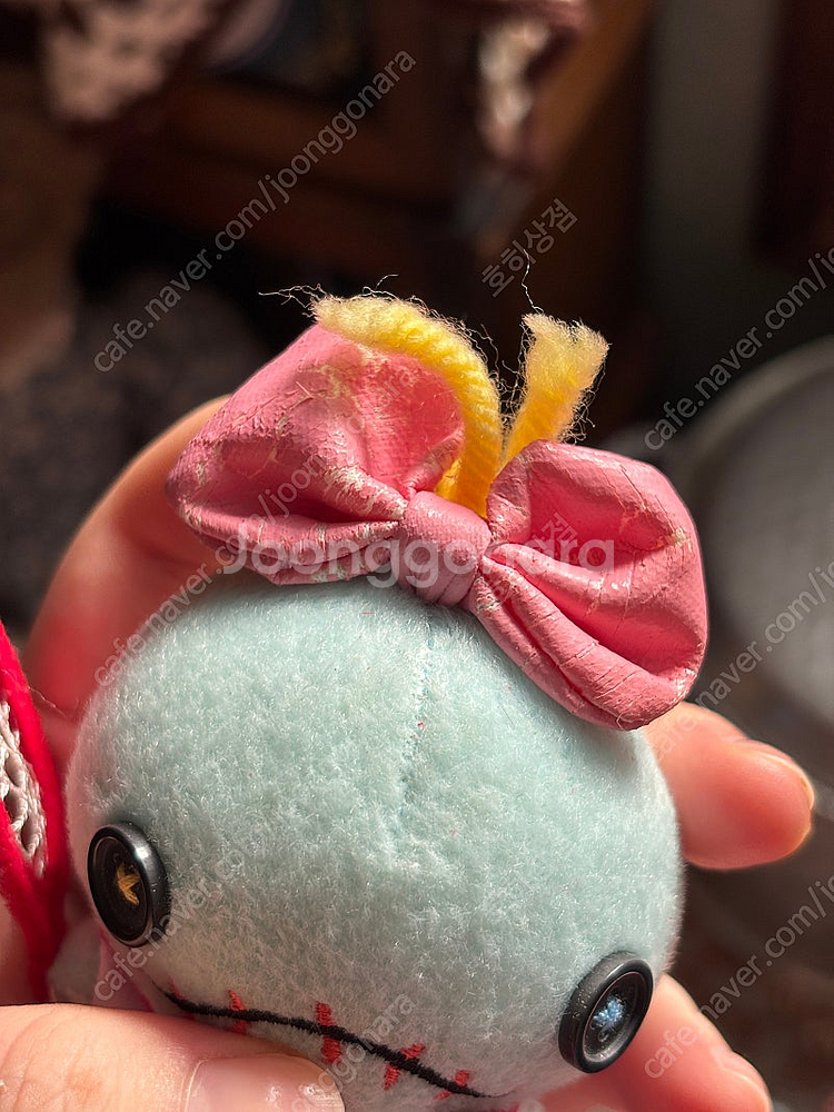 빈티지 디즈니 릴로와 스티치 스크럼프인형키링 테니스코스...--4
